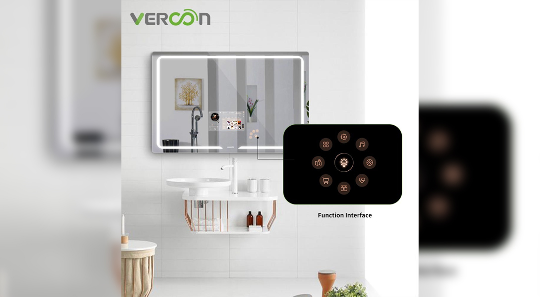 lighted mirror cabinet