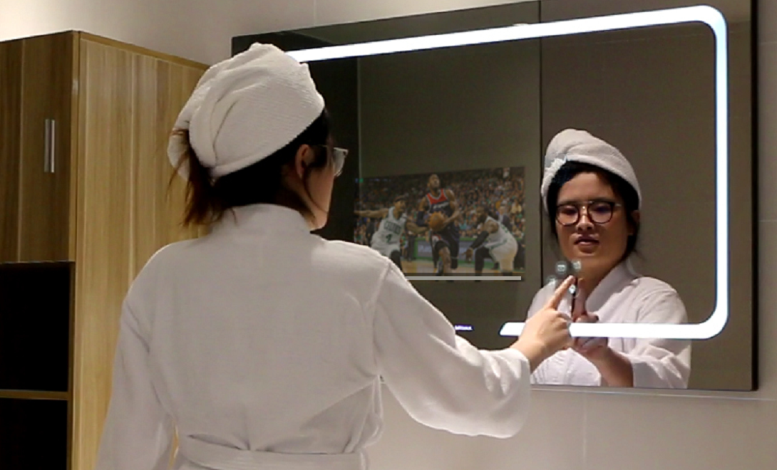 backlit smart mirror