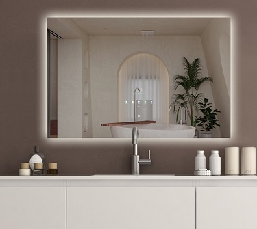 Maßgeschneiderter intelligenter Badezimmerspiegel mit Hintergrundbeleuchtung