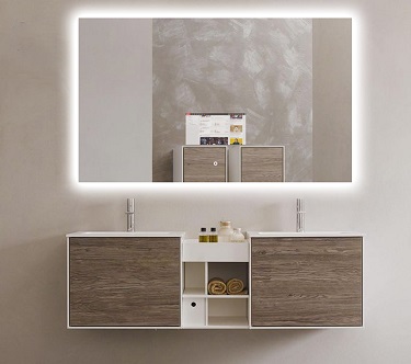 Fitbathmirror Smart Mirror Software ----- Runder Smart-Touch-Spiegel mit Hintergrundbeleuchtung für das Badezimmer