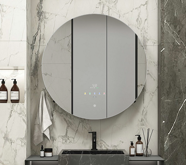 Körperfettwaage in einer Fabrik für hinterleuchtete Smart Mirrors