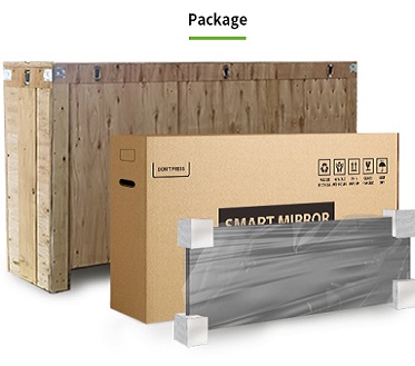 Die Verpackung des Fitness-Trainingsspiegels von Amazon